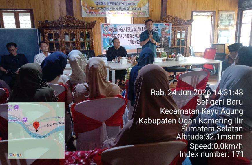 Anggota DPRD Kabupaten Ogan Komering Ilir (OKI) Bakri Tarmusi, SE melaksanakan Kunjungan Kerja dalam rangka RESES III Masa Sidang Tahun 2026.